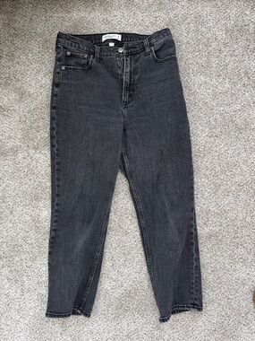 Abercrombie & Fitch Ankle Straight Curve Love Ultra High Rise Black Jeans